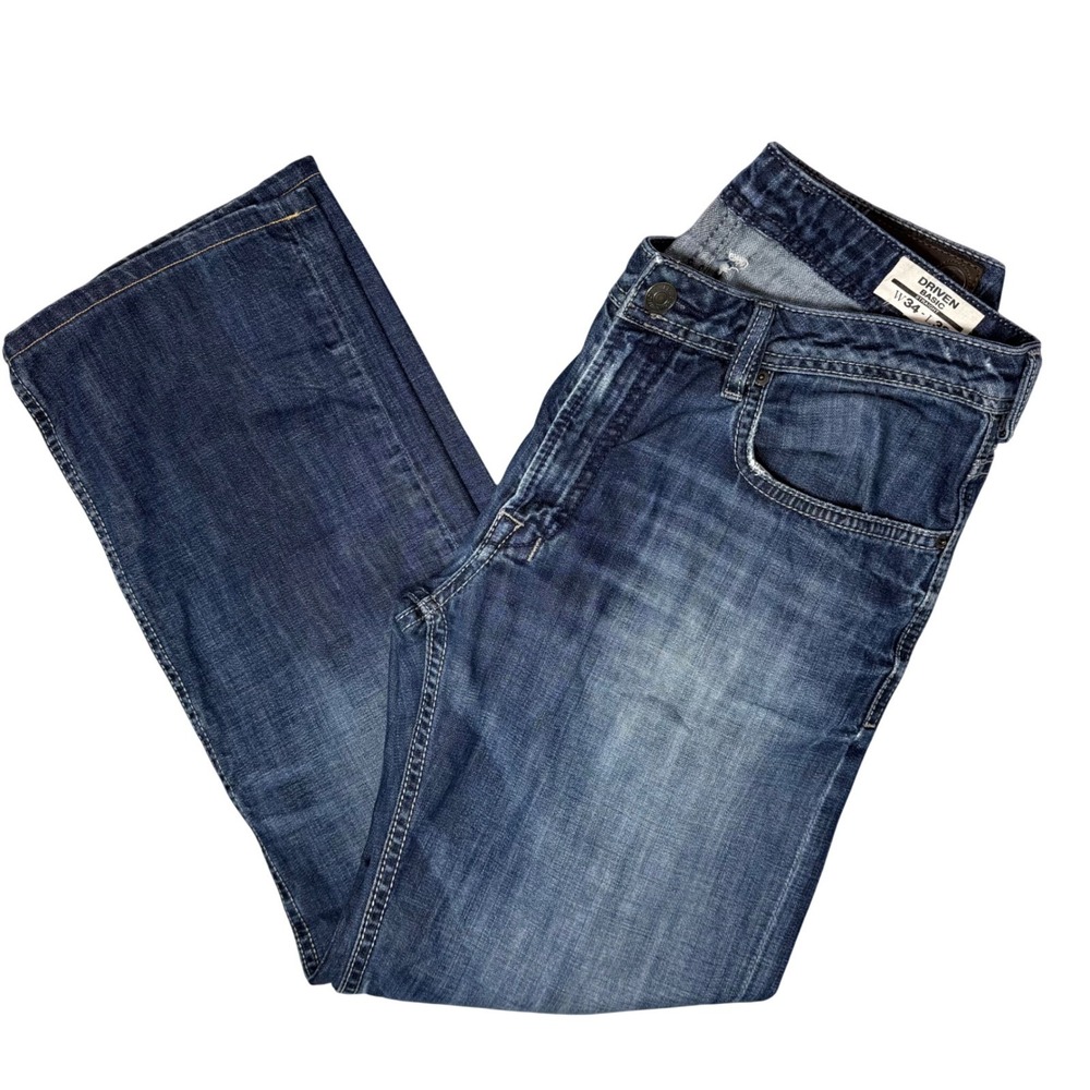 Buffalo David Bitton Driven Basic Straight Jeans Blue Denim Men's Size W34 L32